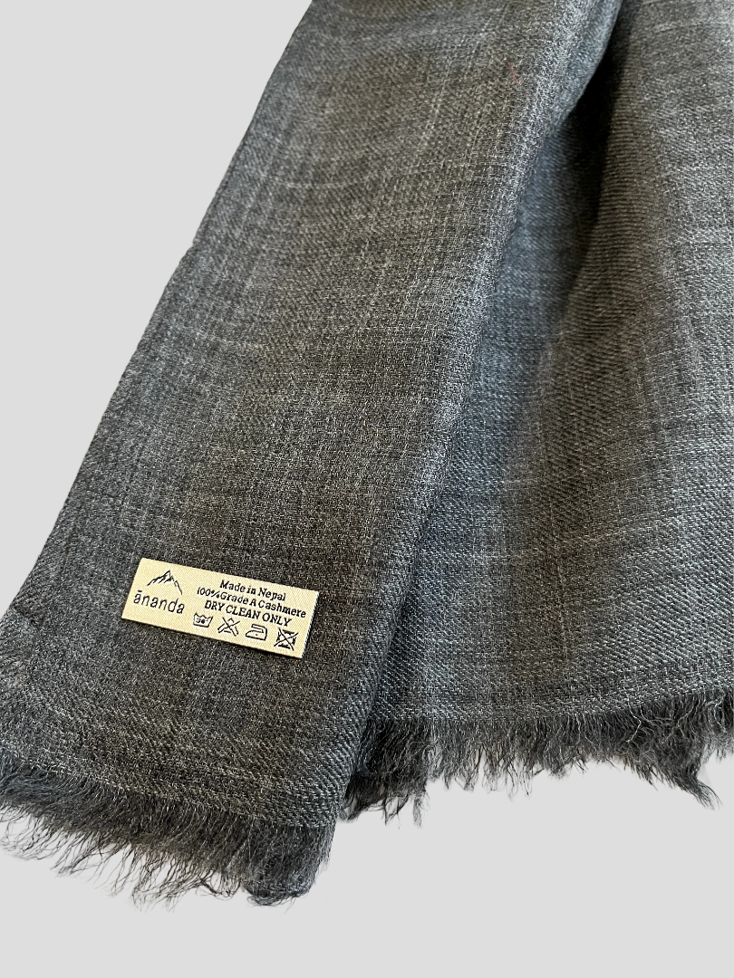 Finest Cashmere Stole  - Charcoal