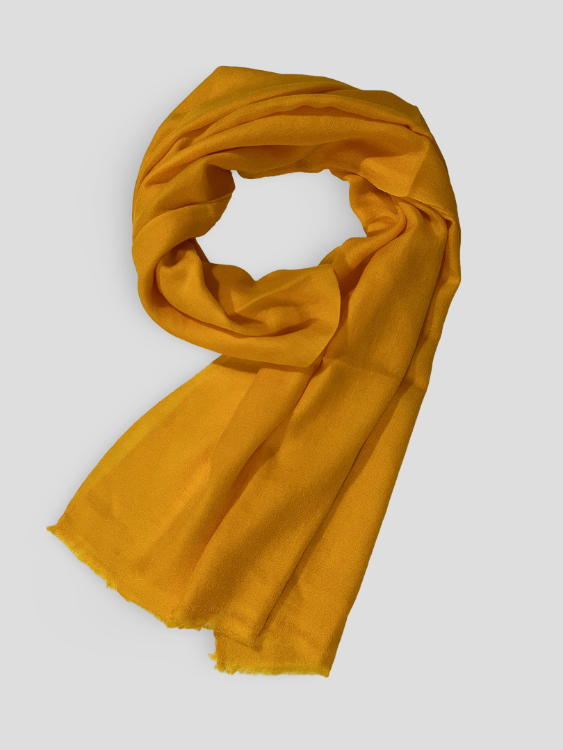 Finest Cashmere Stole  - Deep Saffron